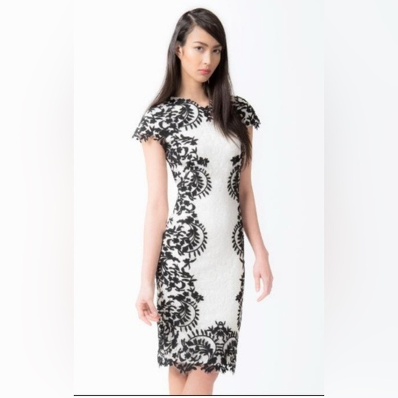 Tadashi Shoji Lace Sheath Dress Size 4 - Picture 1 of 8
